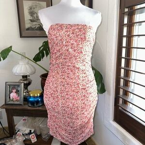 Revolve Miscreants Mini Rucked Strapless Dress NWOT SZ 4